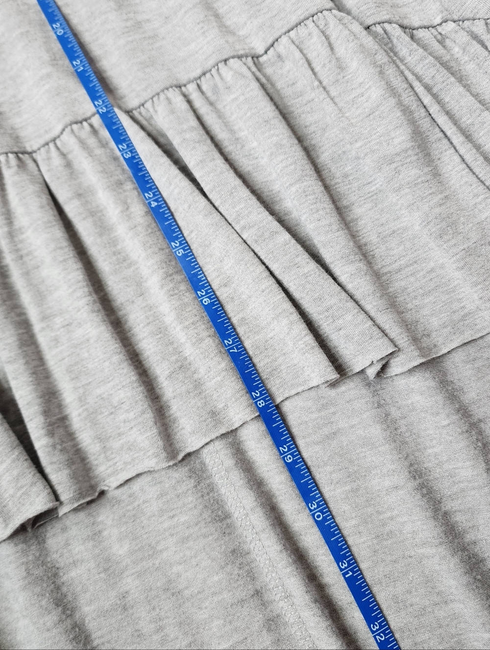 Light Gray Ruffle High-Low Skirt - Picture 14 of 15